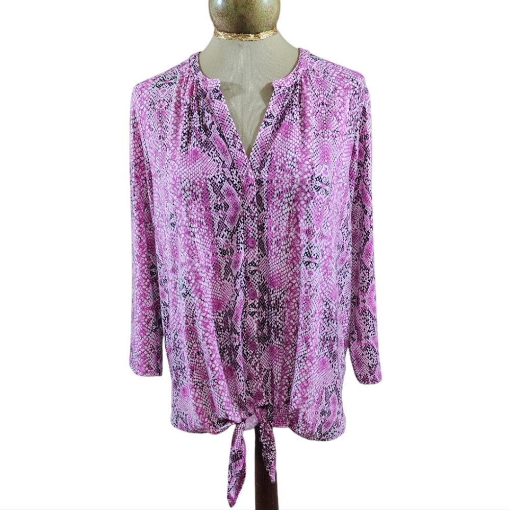 Dana Buchman 3/4 Sleeve Blouse Size Large